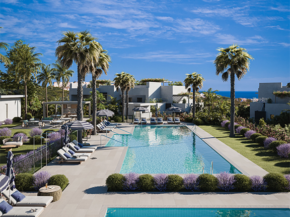 Alura Living pool and sunbeds