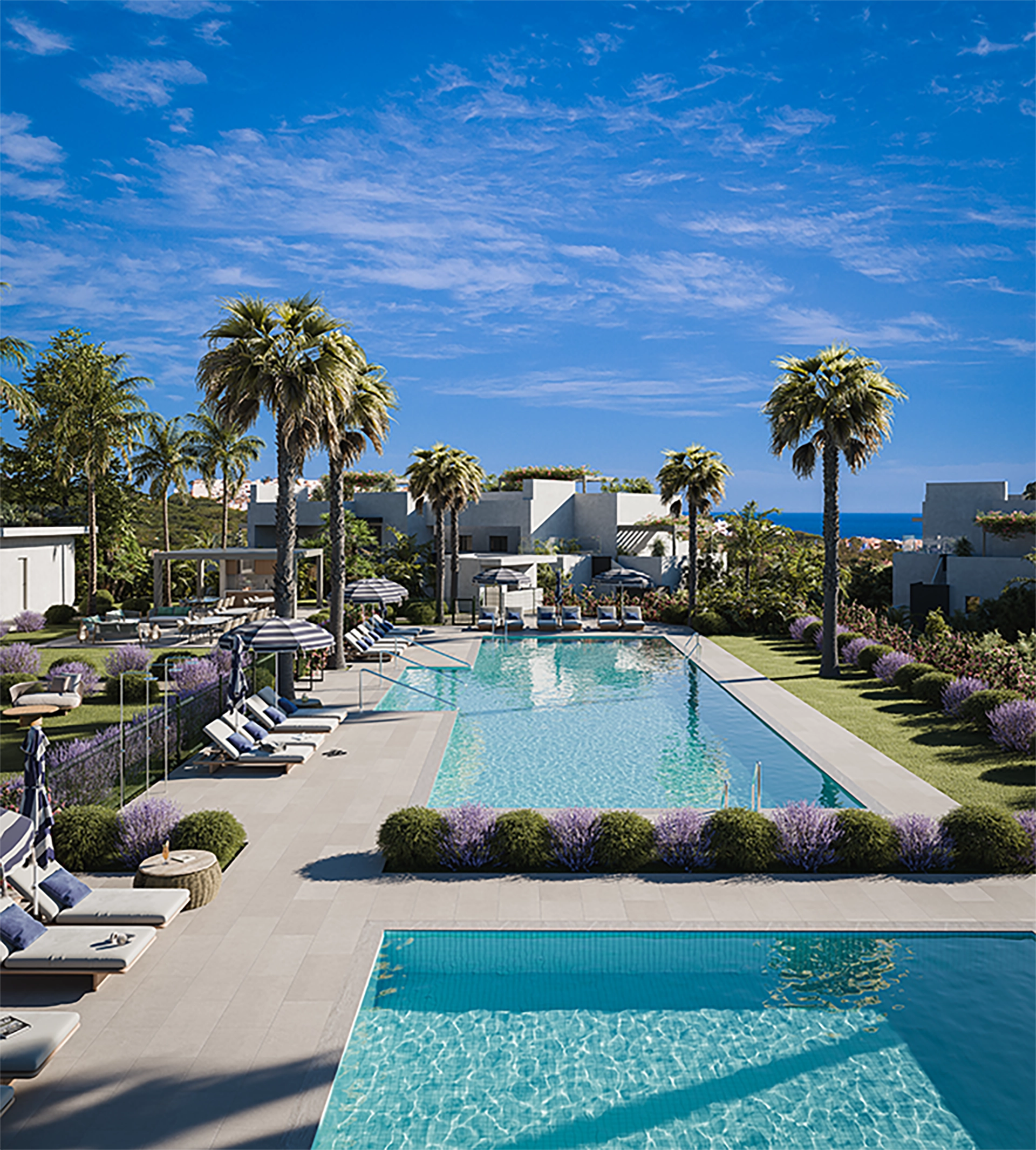 Alura Living pool and sunbeds