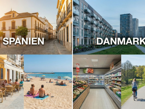 Spanien vs Danmark Leveomkostninger boligpriser