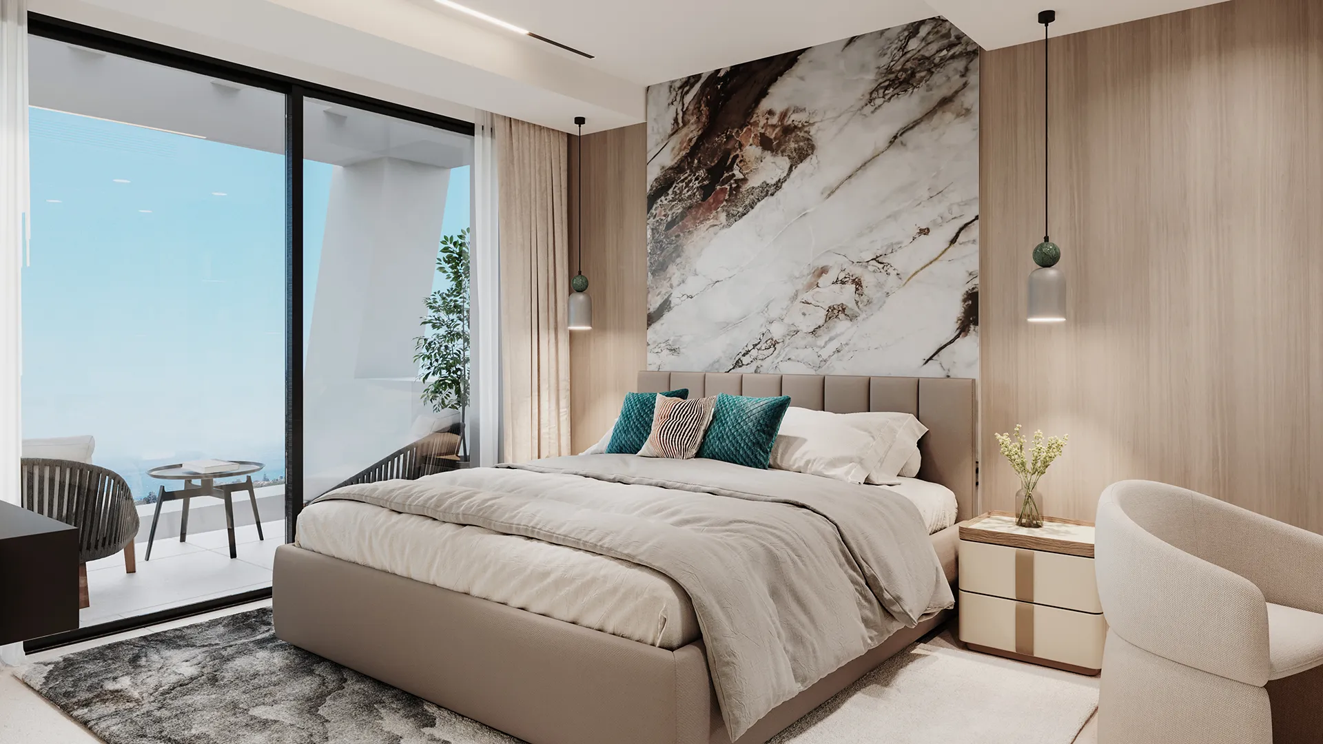 Master Bedroom Sea Views Marbella