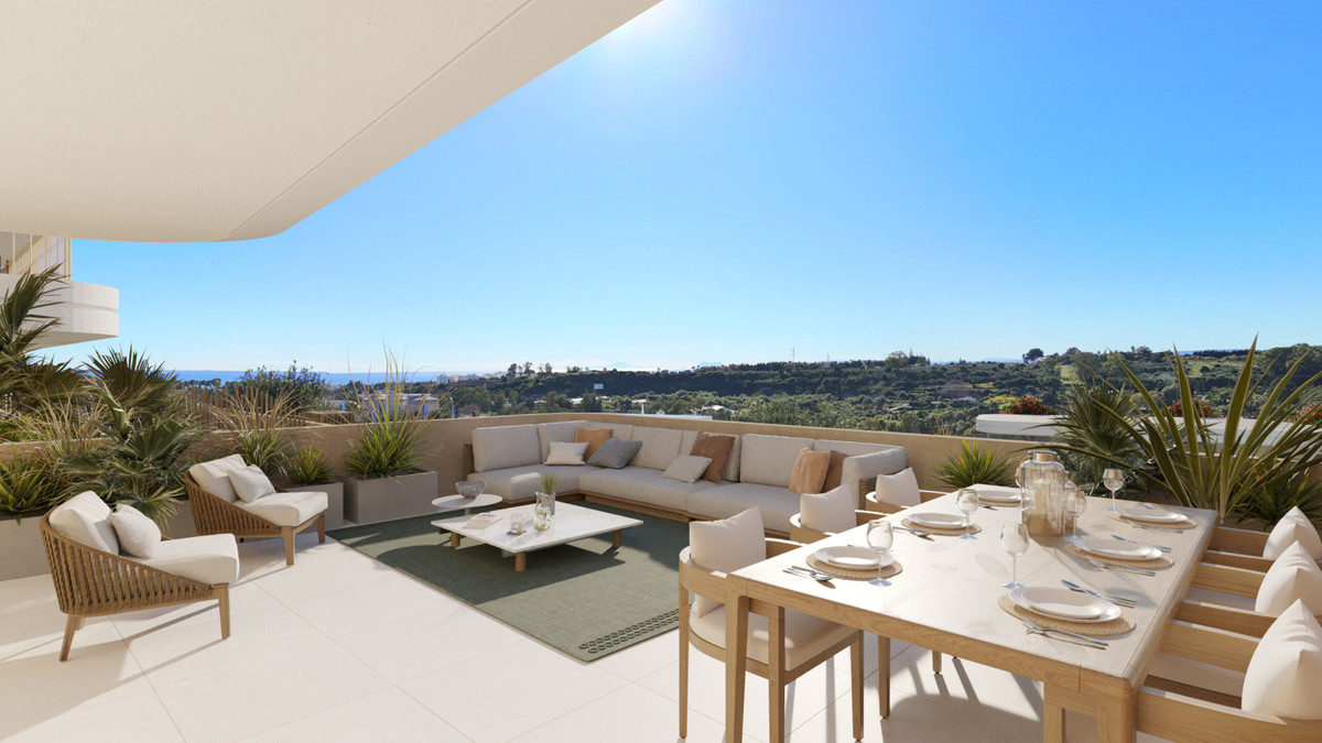 Adagio – Cancelada - luxury terrace with outdoor lounge, dining area and panoramic sea and hillside views