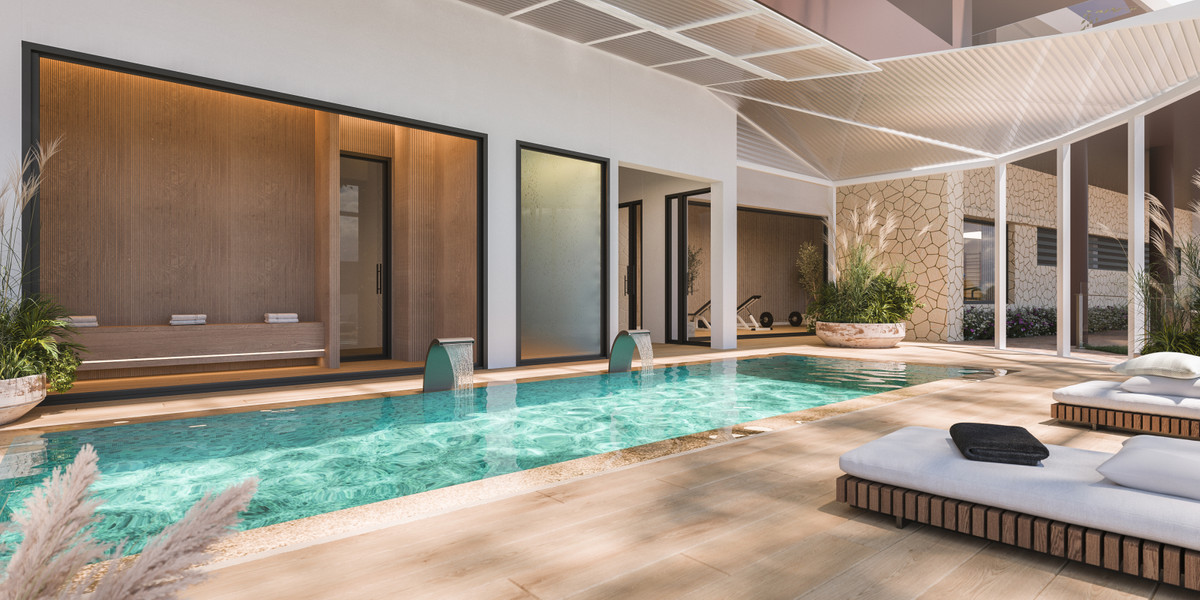 CORE HIGUERON Fase II – Fuengirola - indoor pool with water features, sun loungers and spa facilities