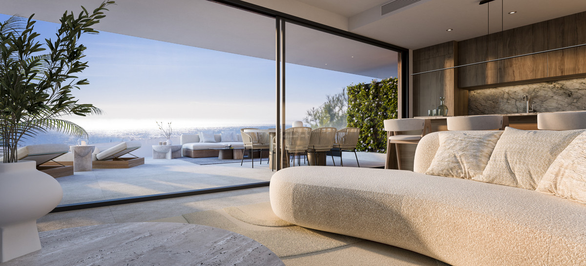 CORE HIGUERON Fase II – Fuengirola - open-plan living room with panoramic sea views and spacious terrace