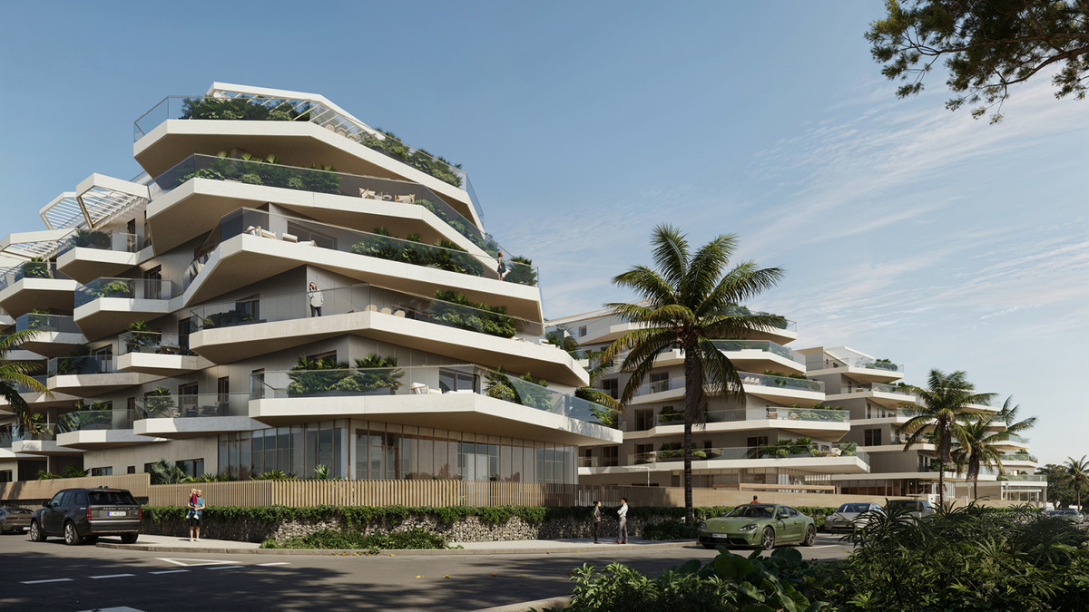 Lakün – Las Lagunas - eigentijds luxe woongebouw met trapsgewijze terrassen en weelderig groen in Málaga