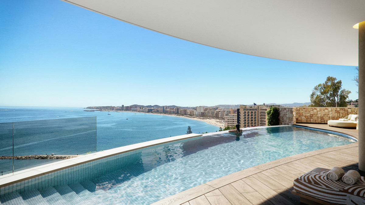 Óleo – Carvajal - rooftop infinity pool met panoramisch uitzicht op de Middellandse Zee en kustlijn, Málaga