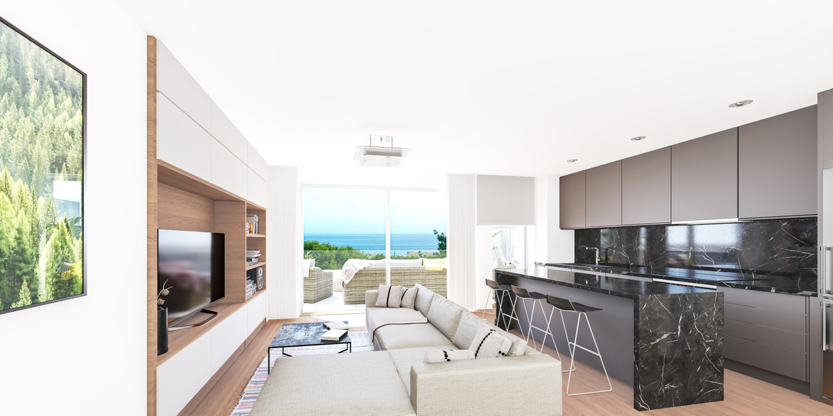 Residencial Pacaraima – Apartments – Torremolinos - open-plan living room and kitchen with sea views