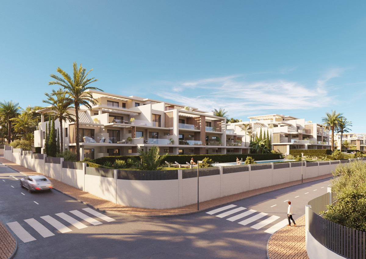 Royal Park Residence – New Golden Mile - luxury exterior facade with communal pool and landscaped garden