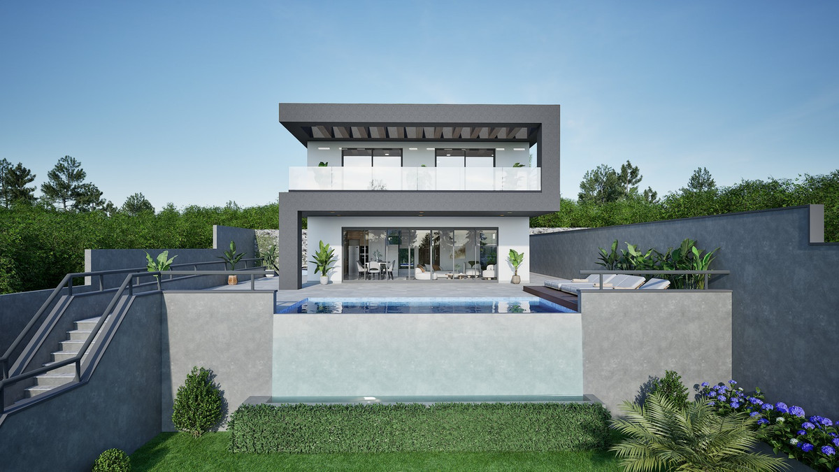 The Line Villa – Torremolinos - moderne villa met overloopzwembad, terras en aangelegd tuin