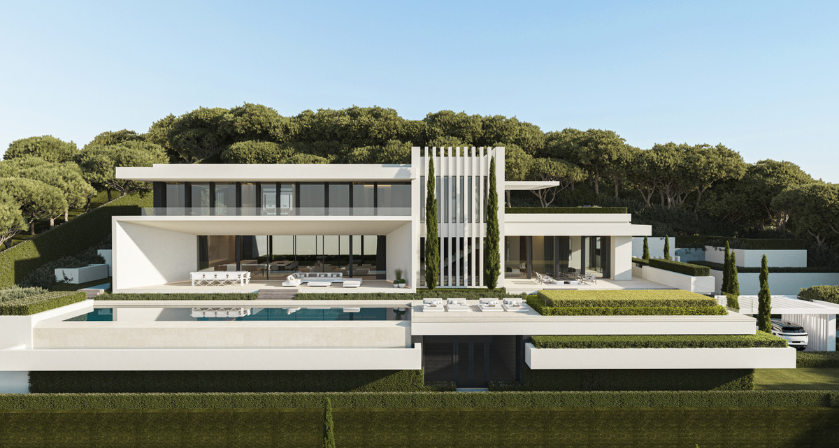 El Bosque II – Villa Forest Bay – Benahavís - Moderne weiße Villa mit Infinity-Pool, Terrassen und gepflegten Hecken
