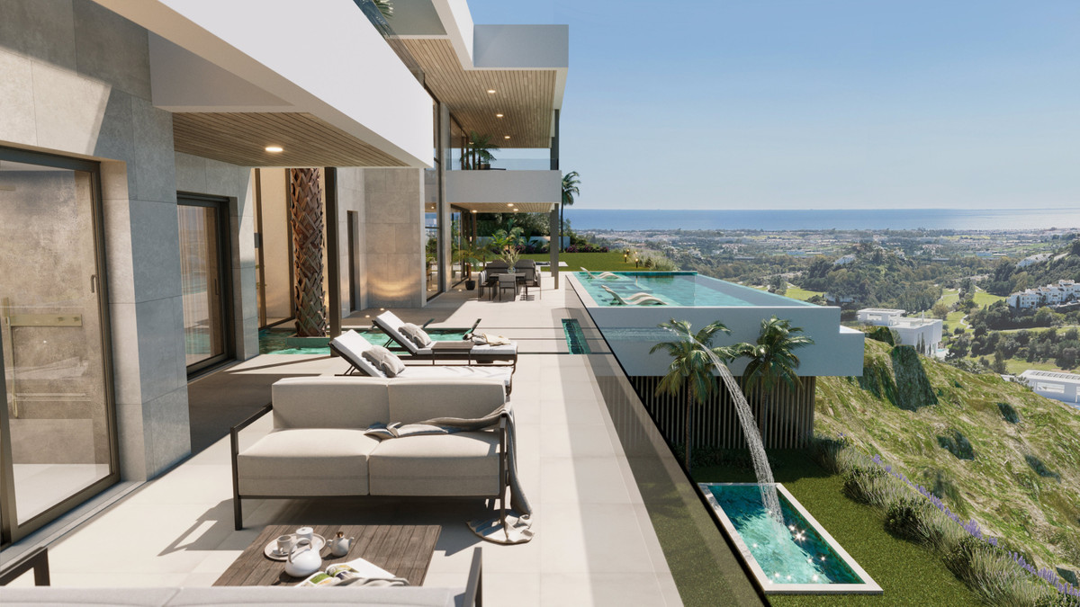 Madroñal View – Villa Hope – El Madroñal - luxury terrace with infinity pool, sun loungers and panoramic sea views