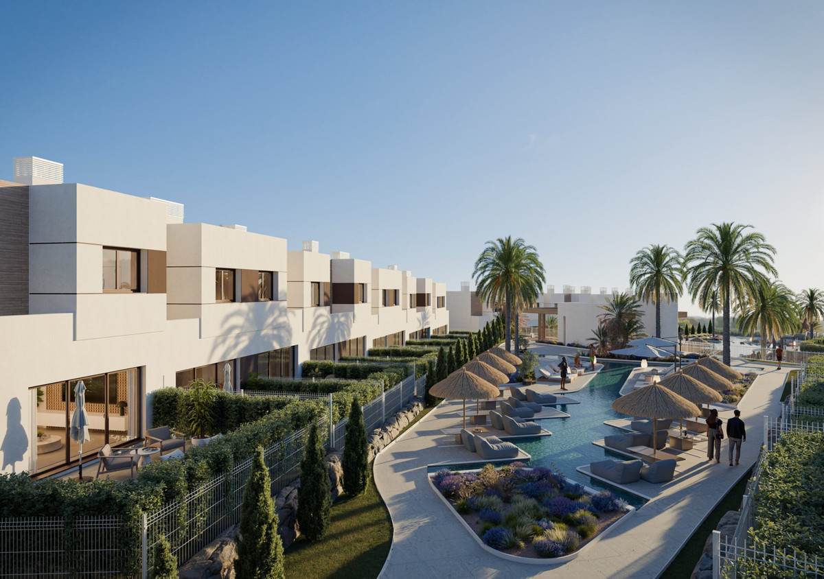 Savia – Fase 1 – Mijas – Luxus-Reihenhäuser mit Gemeinschaftspool, tropischen Gärten und Palmen