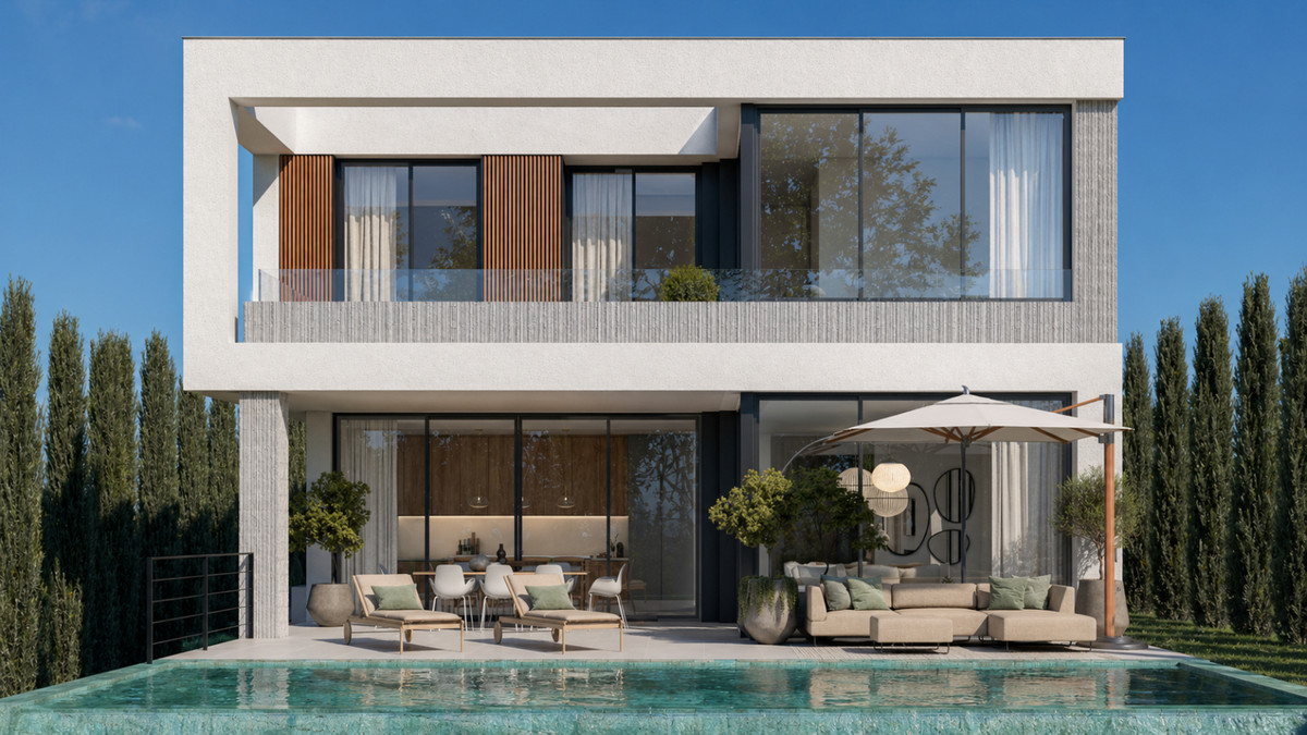 Stupa – Villa Metta – Mijas Golf - moderne tweelaagse villa met infinity pool, buitenlounge en eetterras