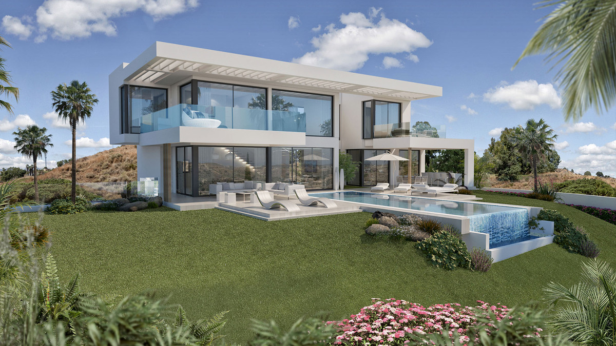 Villa Armonía – La Cala Golf - moderne witte tweeverdiepingsvilla met infinity pool, terrassen en aangelegde tuin